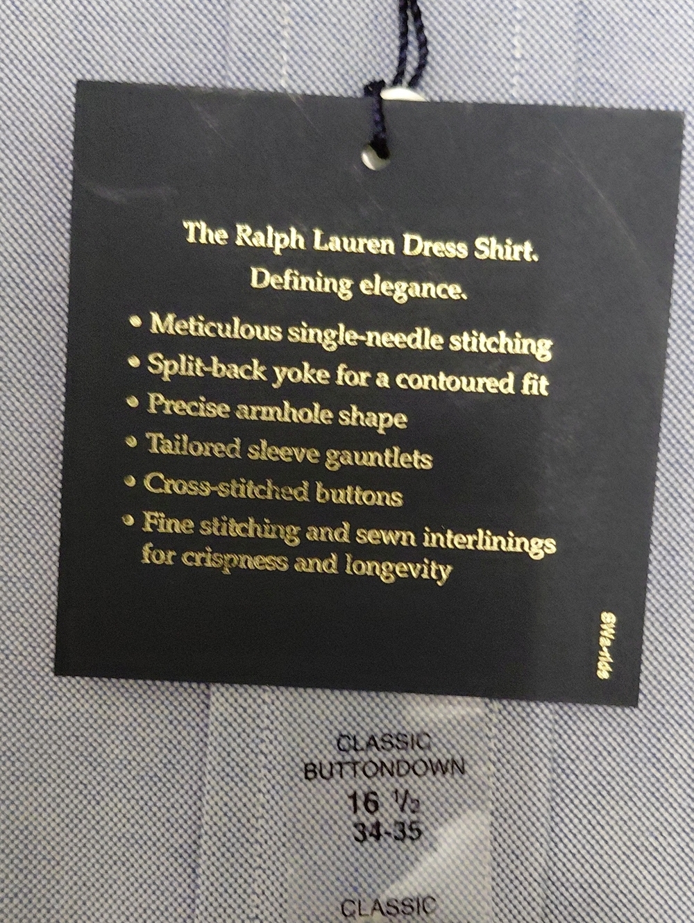 Ralph Lauren Classic Fit Light Blue Button-Down Oxford Shirt NWT - Picture 5 of 5